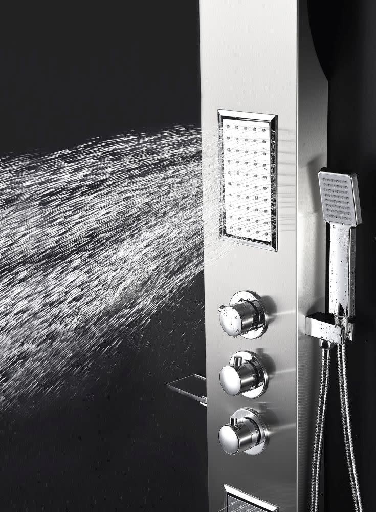 Anzzi SP-AZ042 Field 63" Thermostatic Shower Panel - Silver