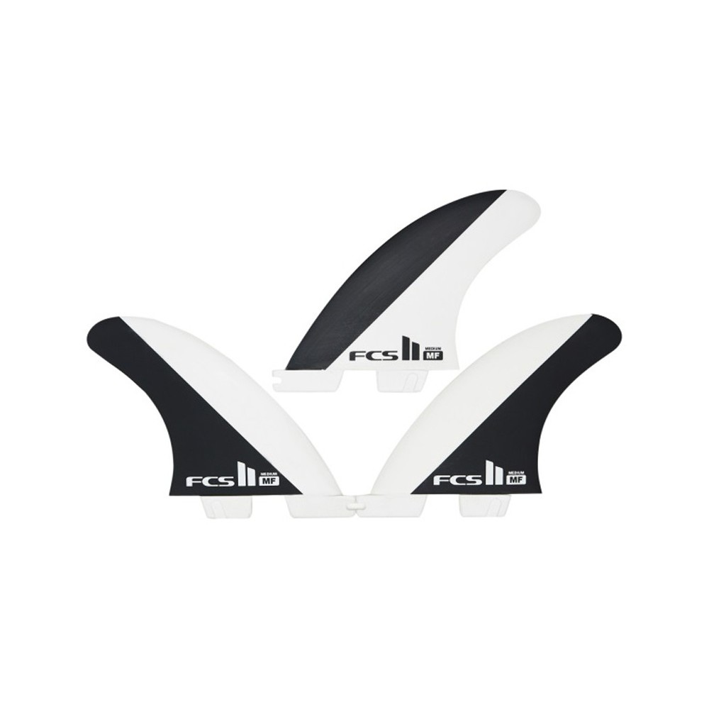 FCS 2 MF PC Tri-Fin Set Black-White M