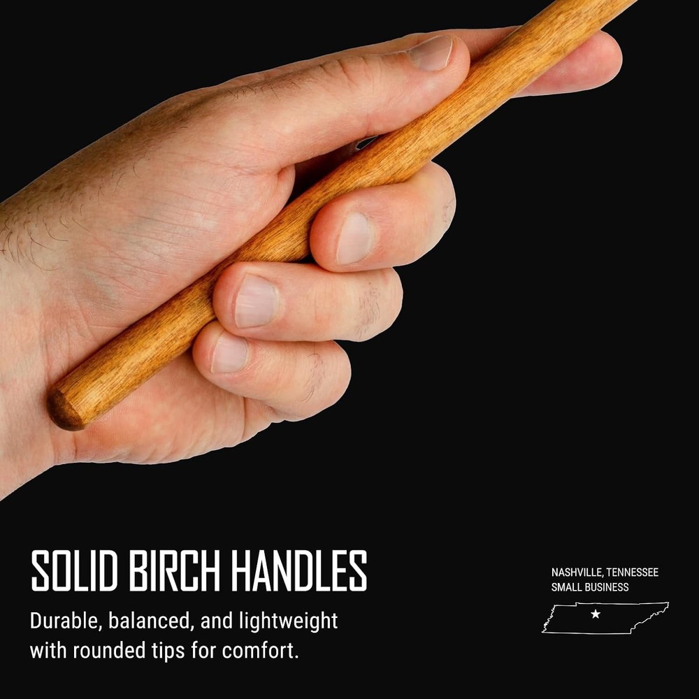 . Timpani Mallets, Medium Felt 15.25" long overall, Off White