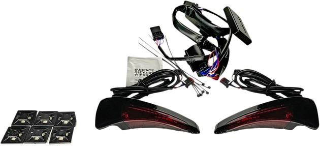 Custom Dynamics Backrest LED Lights for Tour-Pak Sequential Black/Red CDTPBR14RB