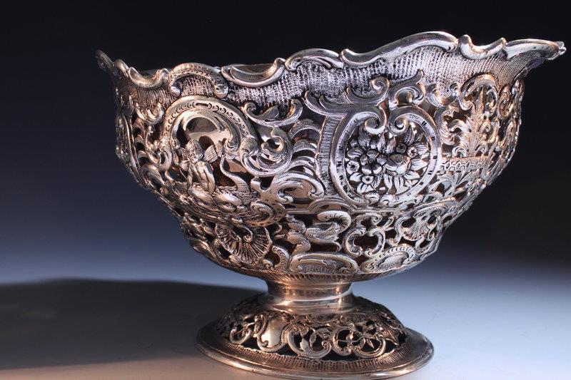 Eastern European silver Repousse Dish.