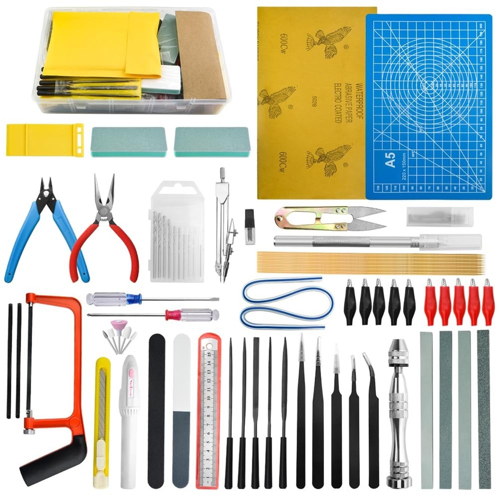 Bigstone 85 PCS Model Tools Kit Hobby Building Tool Craft Set Modeler Basic D...