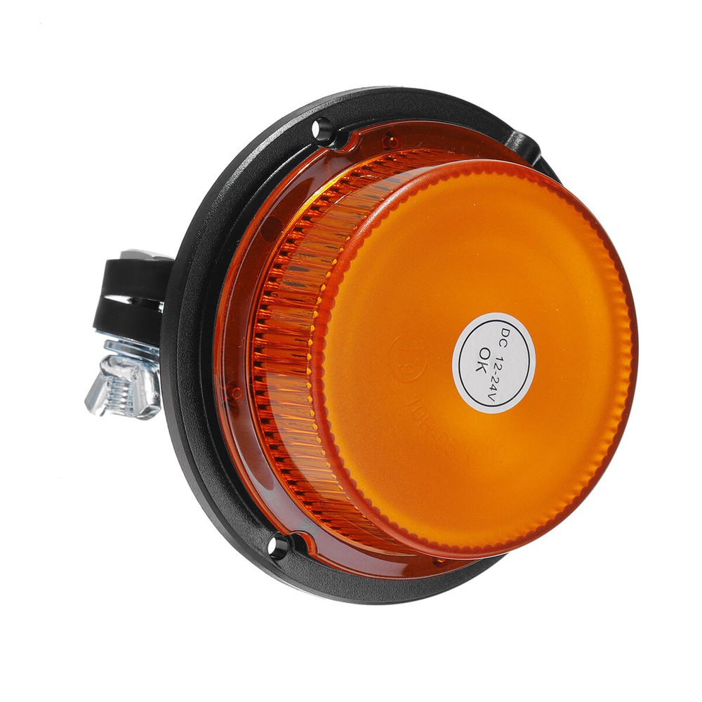 2pcs Rotating LED Flashing Beacon Flexible DIN Pole Mount Tractor Warning Light