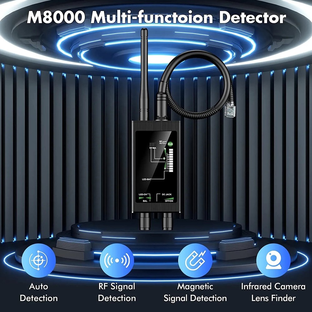 Anti Spy Hidden Camera Detector M8000 Bug Detector Hidden Device Detector