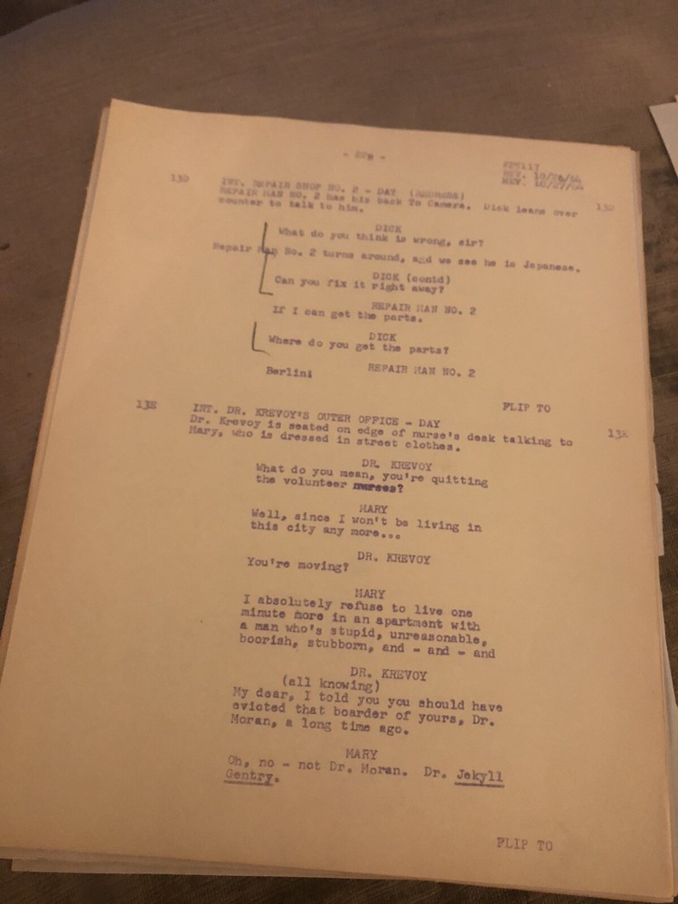 TOM, DICK and Harry Vintage TV SCRIPT