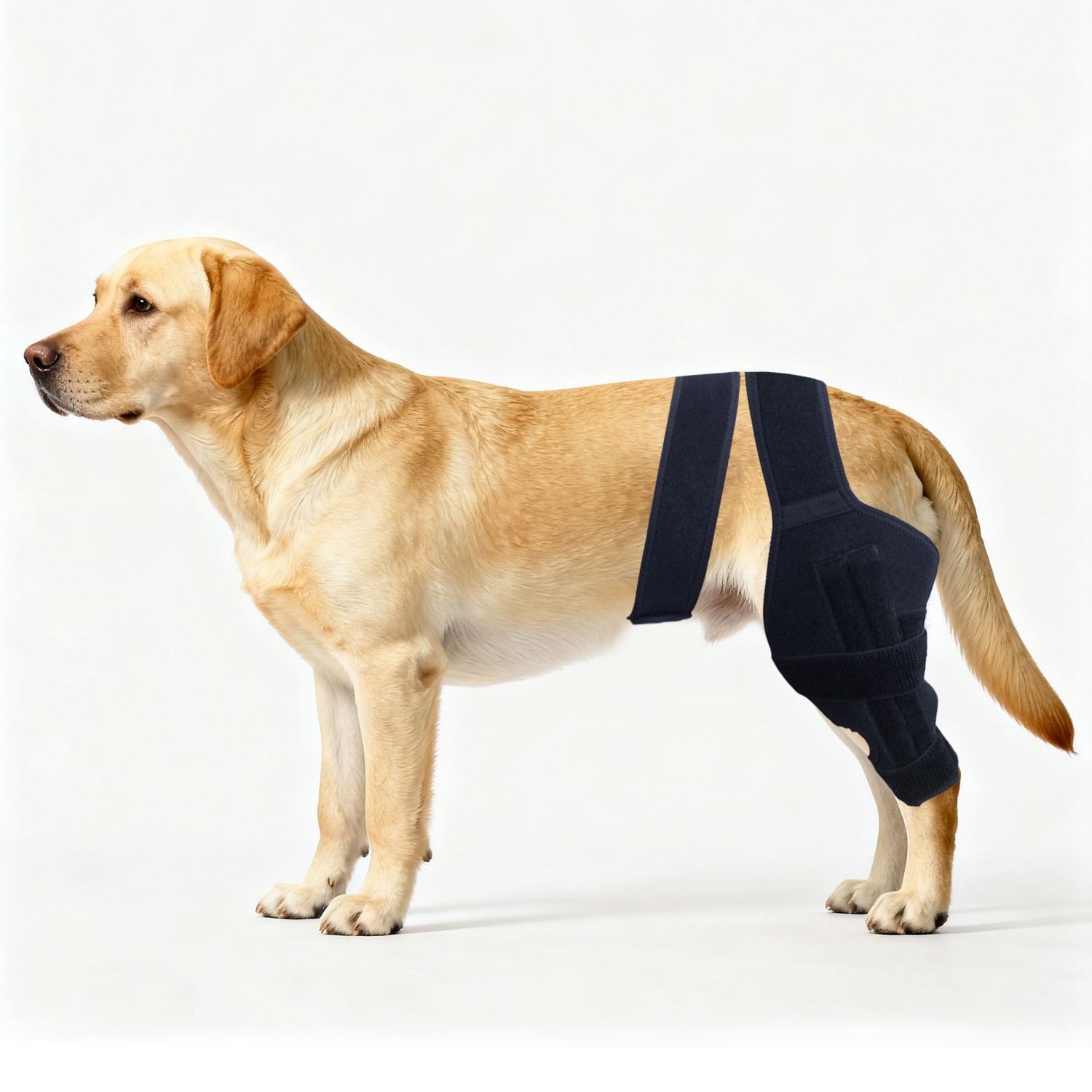 Dog Knee Brace for Torn ACL Hind Leg - Rear Leg Wrap with Metal Stabilizers