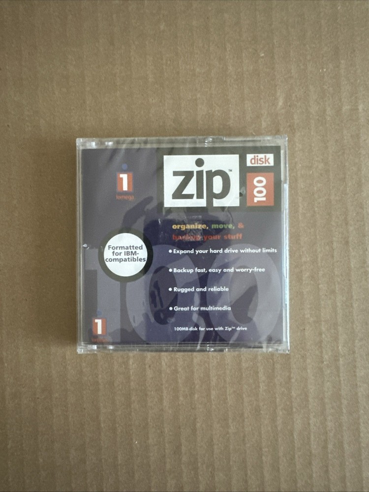 iomega 100MB IBM Formatted Zip Disk - NEW, Sealed