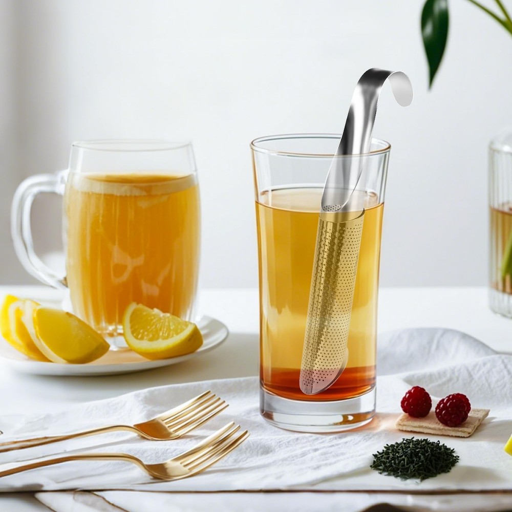 3 Pack Tea Infuser Strainer Extra Fine Mesh Loose Leaf Long Handle Stainless