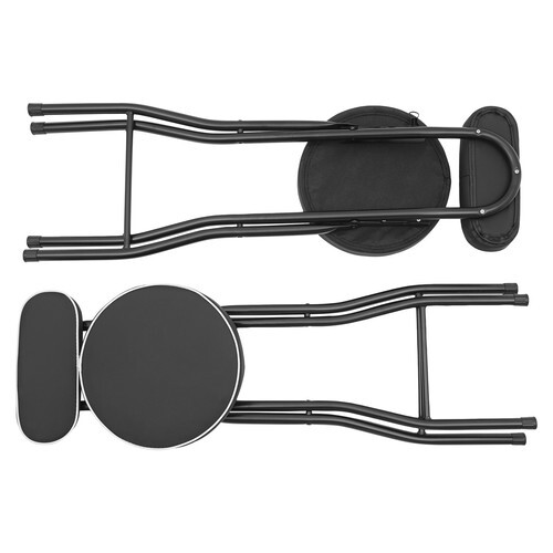 2pcs Black Counter Stool Bar Stool Portable Folding Kitchen Dining Chair