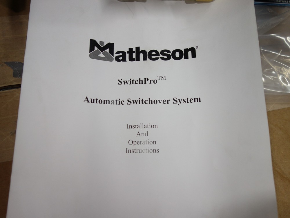 Matheson SwitchPro Automatic Switchover System w/ Manifolds, Hoses + * NEW
