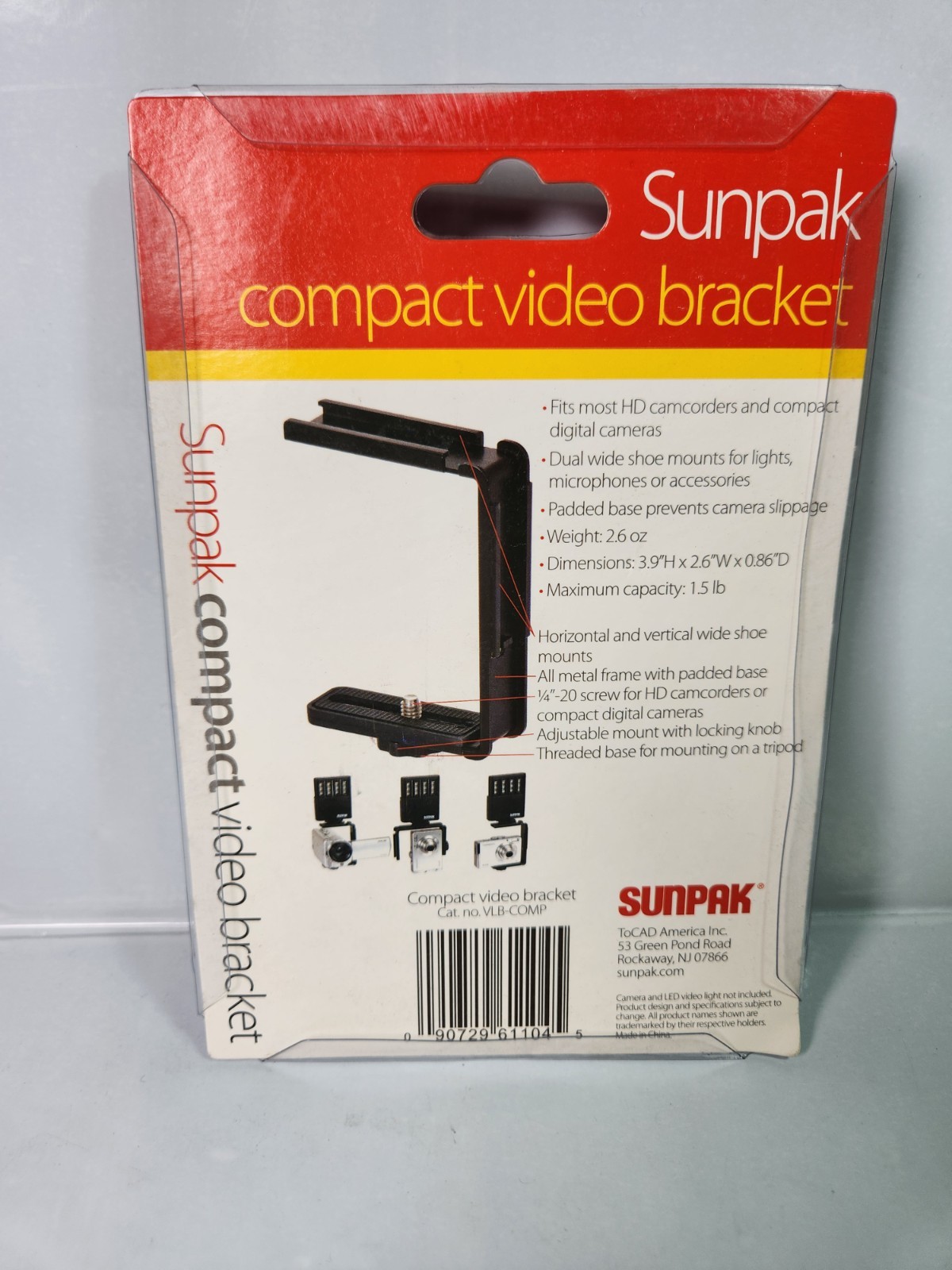 SUNPAK VLB-COMP Compact Video Light Bracket