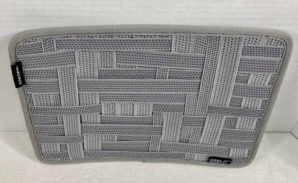Luggage Accessory Organizer Overlapping Grid Gray