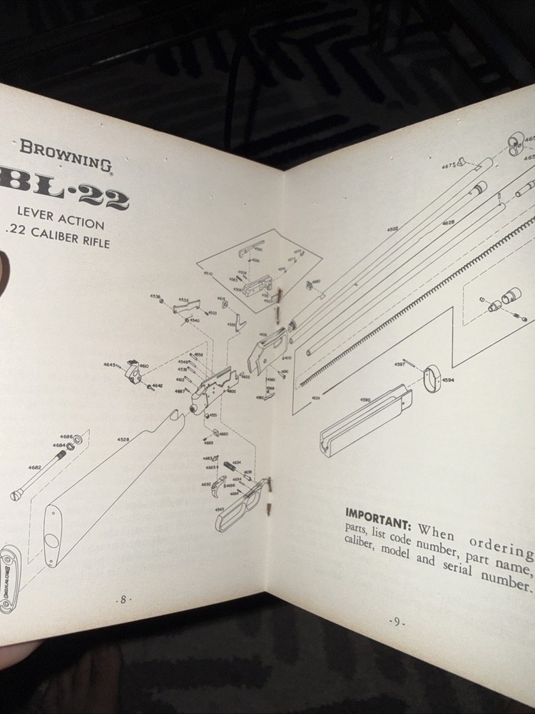 Browning Model BL-22 Owners Manual ORIGINAL !