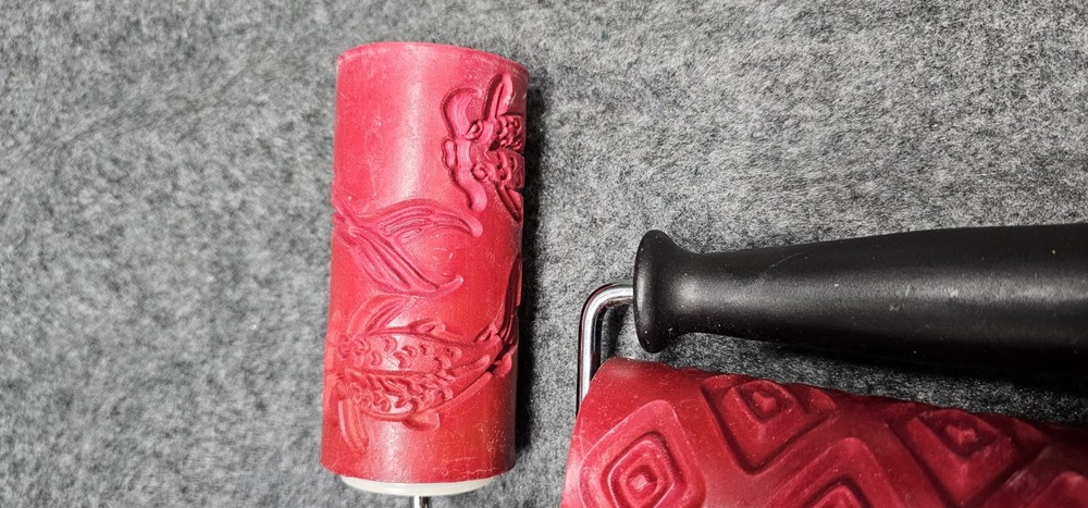 Decorative Paint Roller Pattern Embossed Texture Painting Tools for Wall Rubber