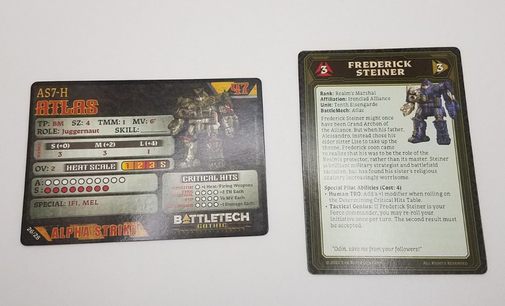 Battletech Gothic - Atlas *Mech / Cards / Customization Options*