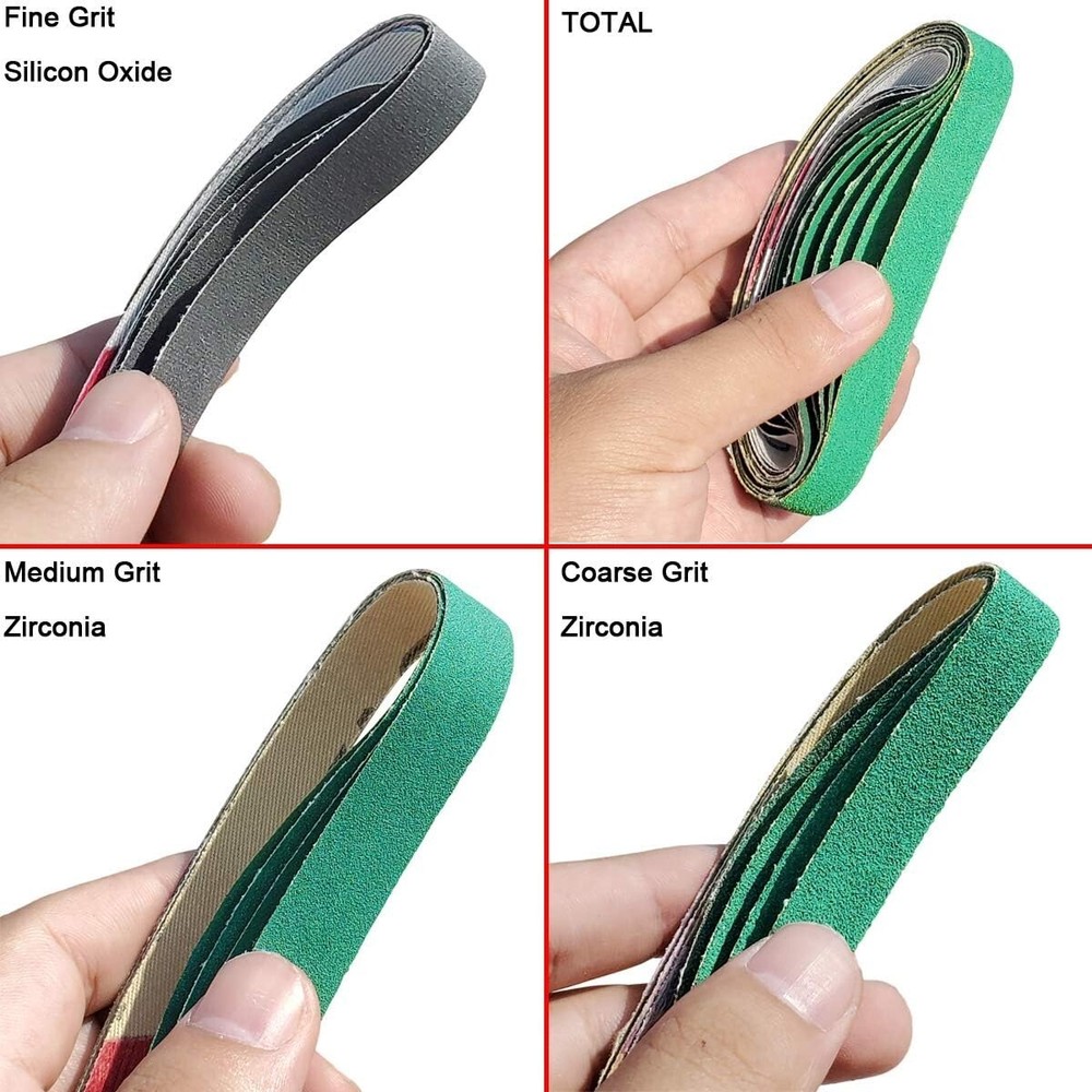 12 Pcs 1/2" X 10" Belt Kit For Work Sharp Combo Knife Sharpener Model WSCMB New