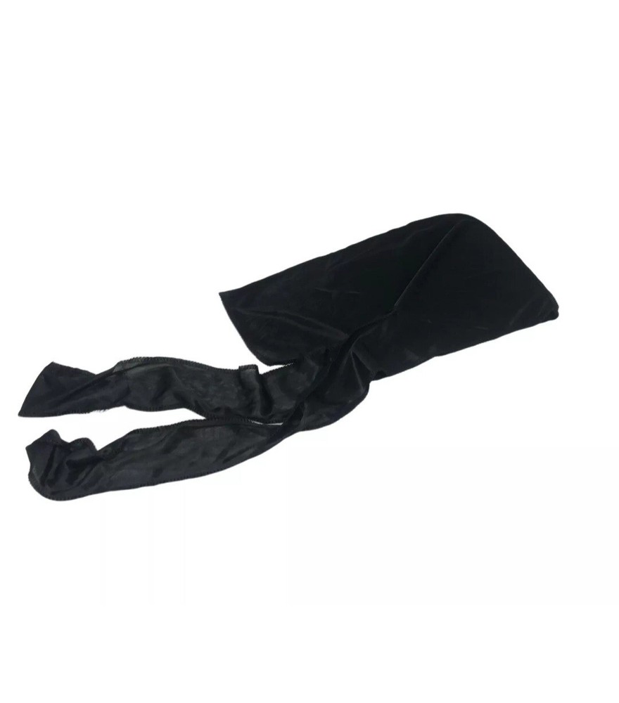 (2 Pack) Smooth & Thick Deluxe Du-Rag Wave Cap Headwrap - Black -