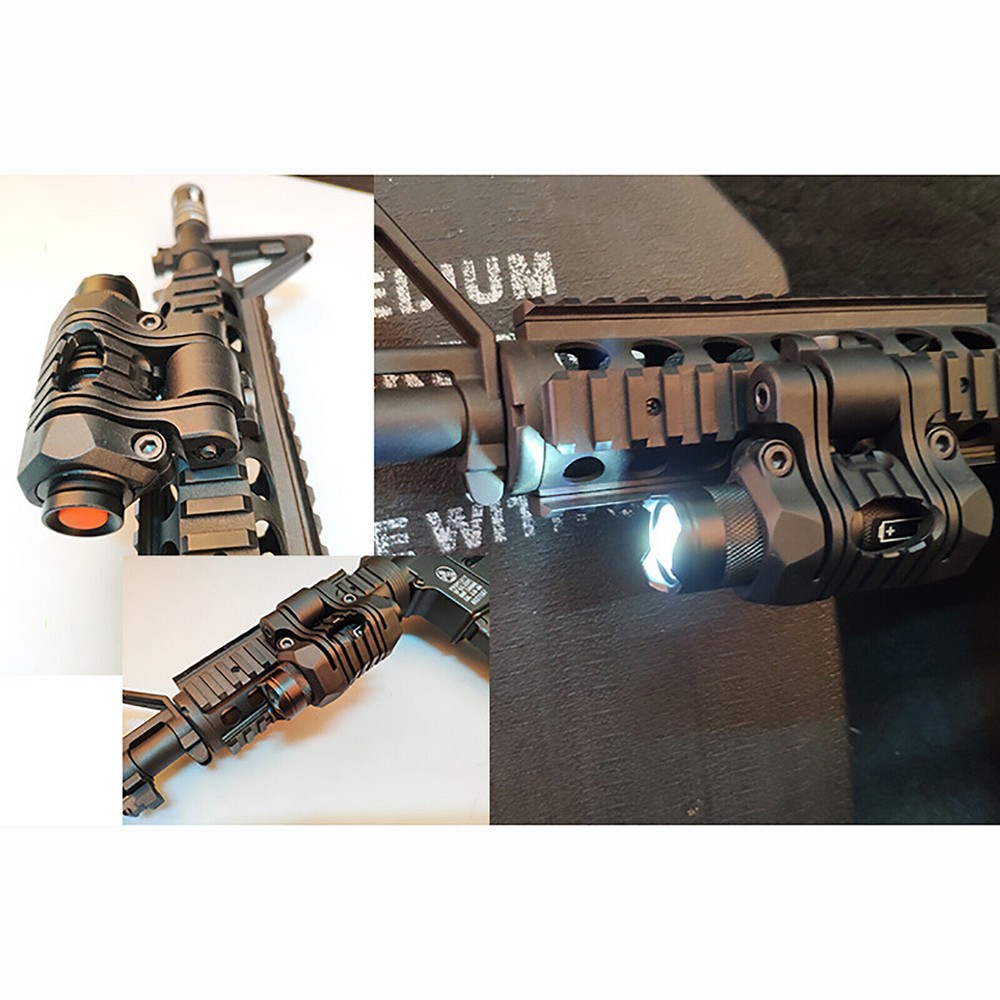 Adjustable Flashlight Clip Attachment Flashlight Holder for MICH FAST Helmet