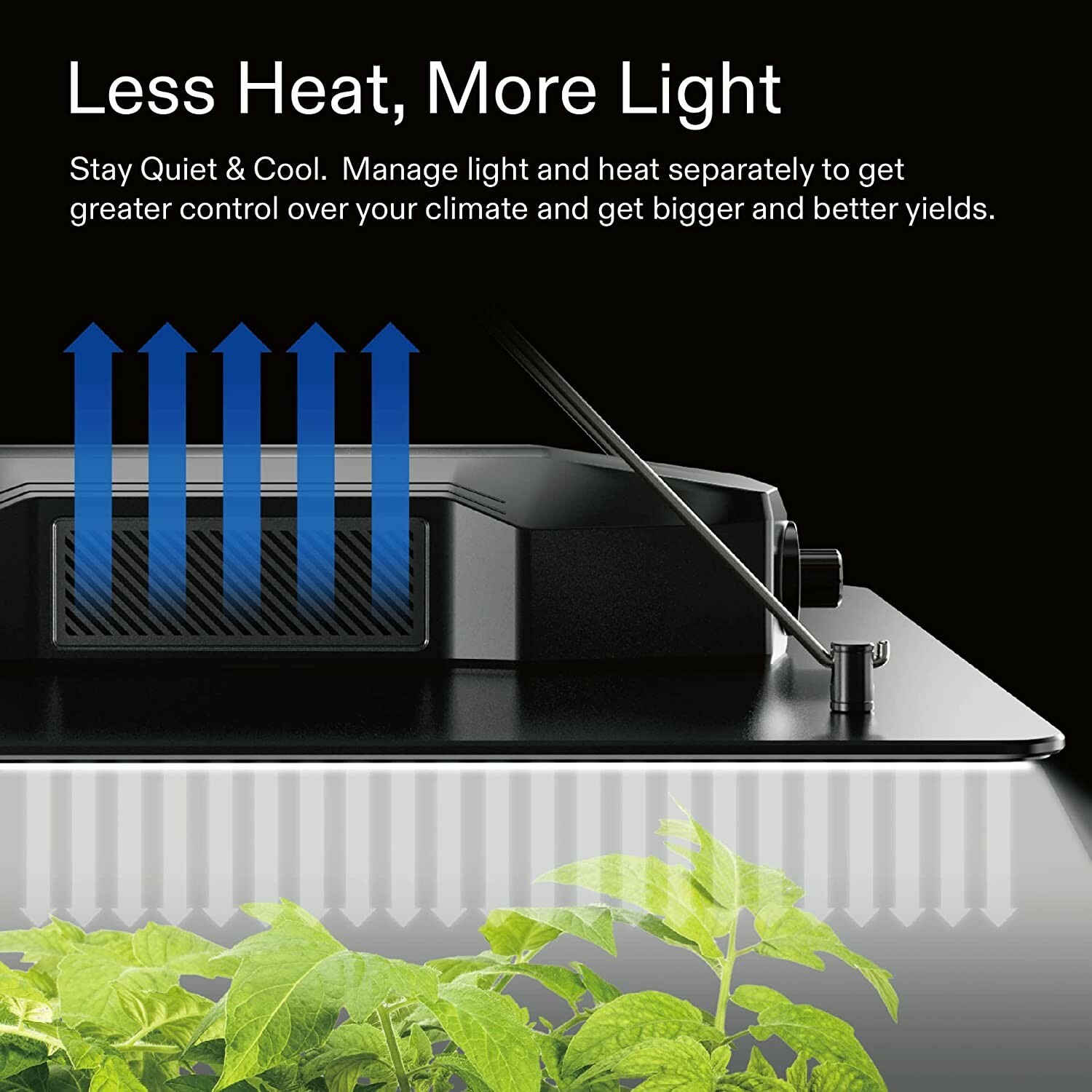 VS1000 LED Grow Light 2.75μmol/J Samsung LM301 Diodes Full Spectrum Dimmable 2x2