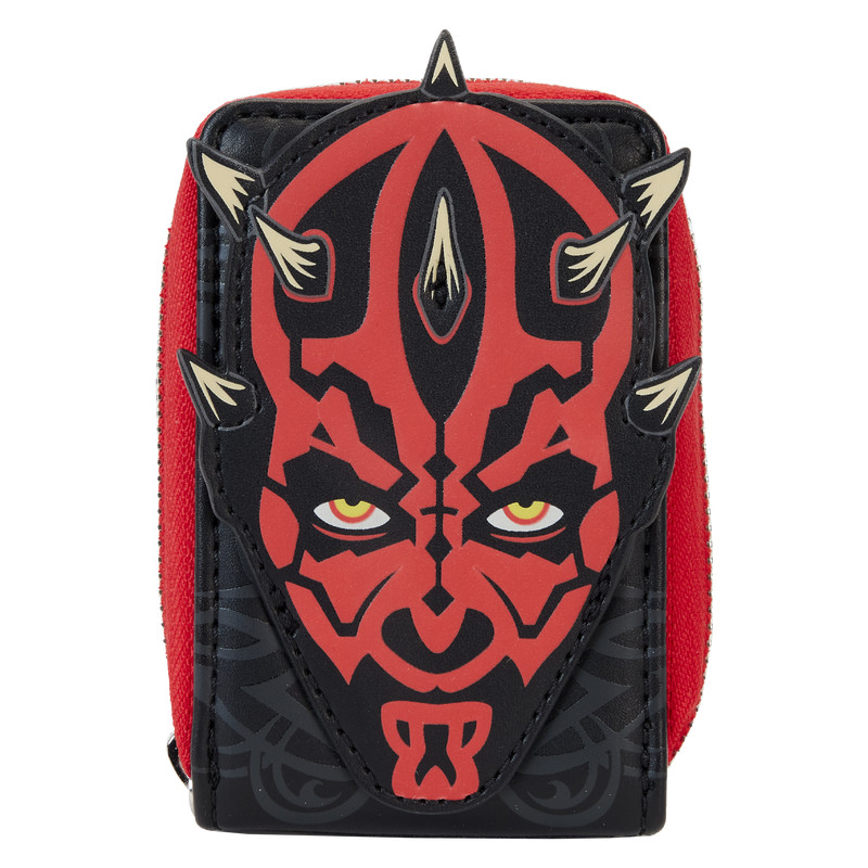 Loungefly Star Wars Darth Maul Glow Accordion Zip Around Wallet