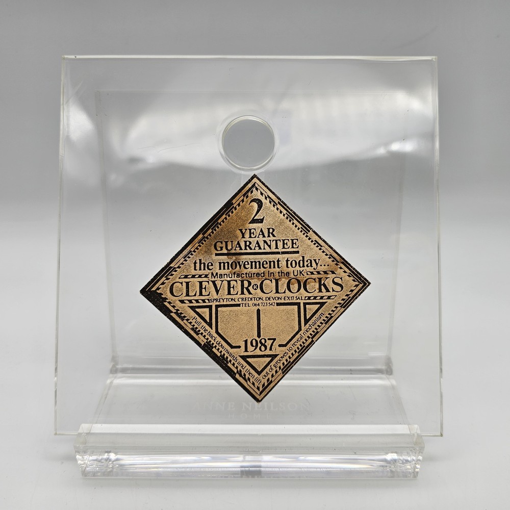 1987 Clever Clocks 3D Saturn Illusion Post Modern Quartz Tested