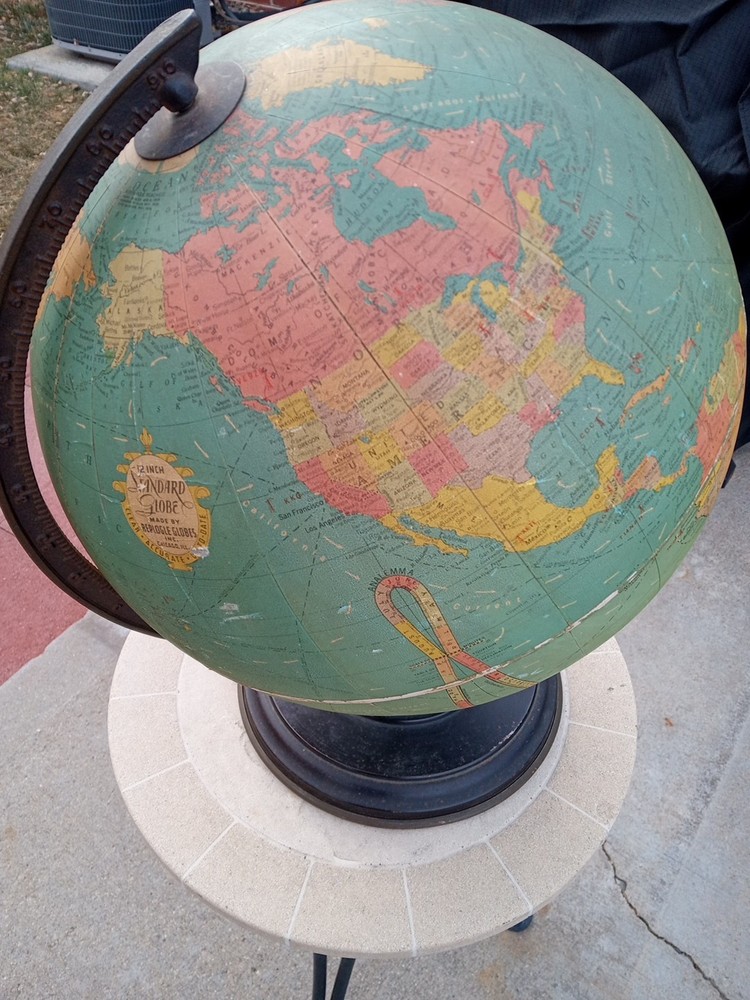1930-1934 12" Replogle Standard Globe (Manchukuo) Deco