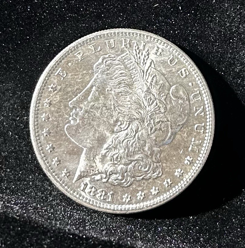 1881-S MORGAN SILVER DOLLAR, BU, Gorgeous Example