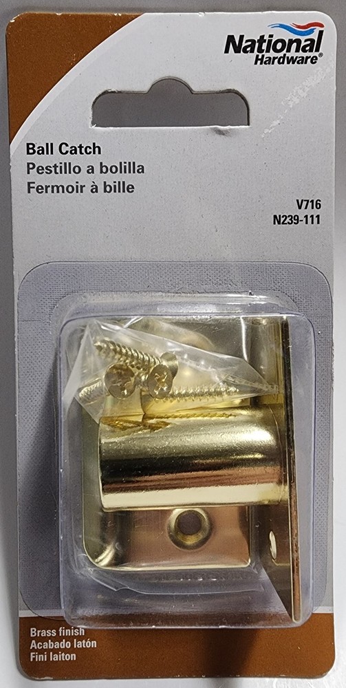 National Hardware N239-111 Adjustable Ball Catch Brass