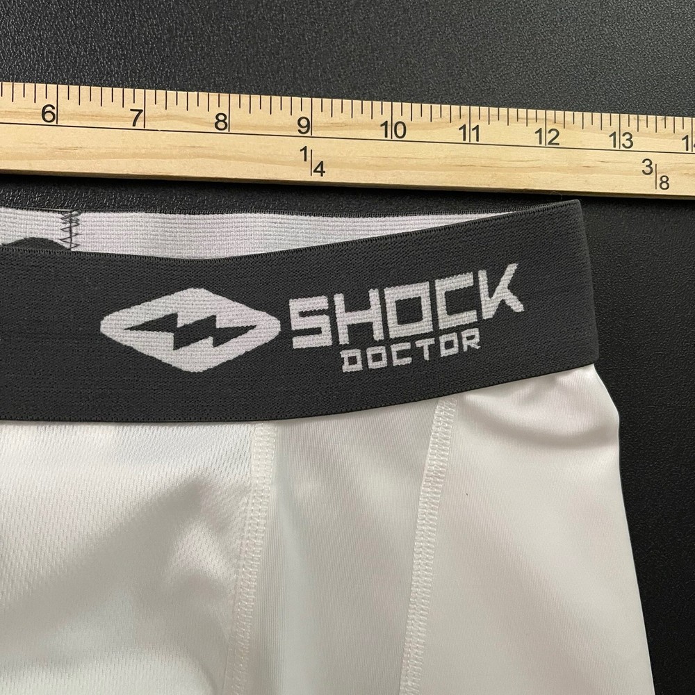 Shock Doctor Item 251 Mens L White Core Double Compression Short