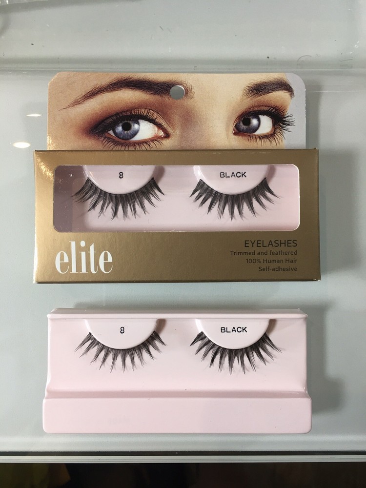 Elite Cosmetics False Eyelashes #8 Black