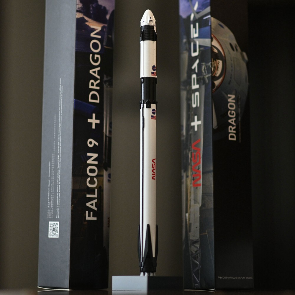 1:233 Scale SpaceX Falcon 9 - Crew Dragon Rocket Model Static Model Statue Gift