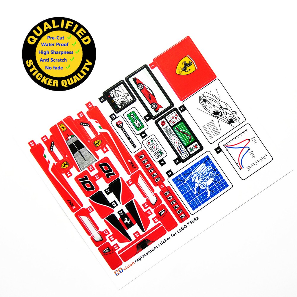 Replacement sticker for set 75882 Precut sticker