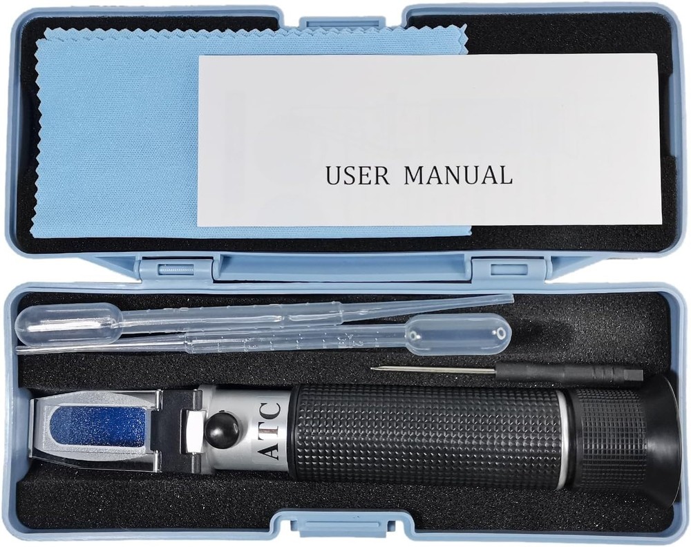 Marine Fishkeeping Essential: Salinity Refractometer 0-100 PPT with Hard Case