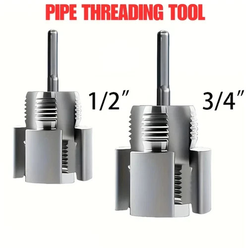 2pcs Integrated Internal & External Pipe Threading-Tool,PVC Pipe Threader Kit