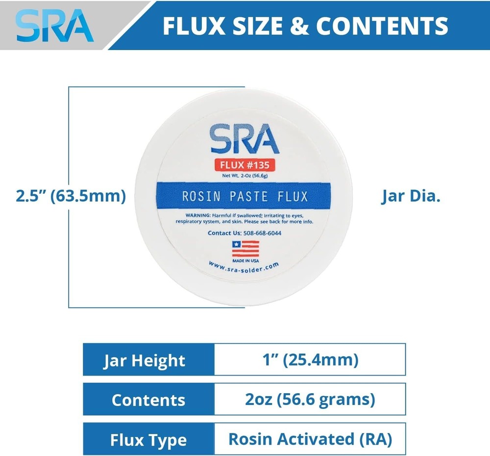 High-Performance 2oz SRA Rosin Paste - Lead-Free Flux for Electronics Projects