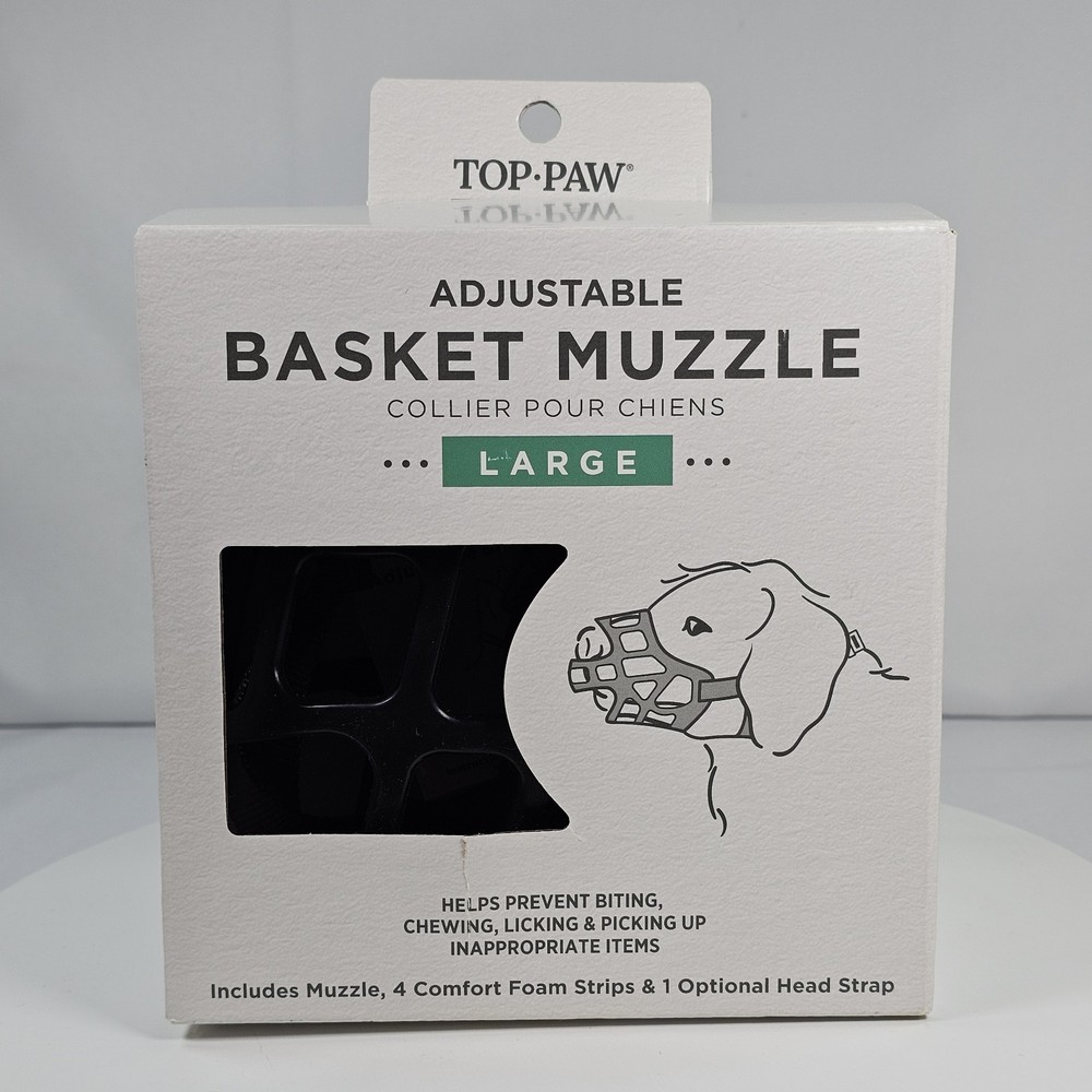 Top Paw Training Adjustable Dog/Canine Basket Muzzle LARGE Muzzle & Strap Only
