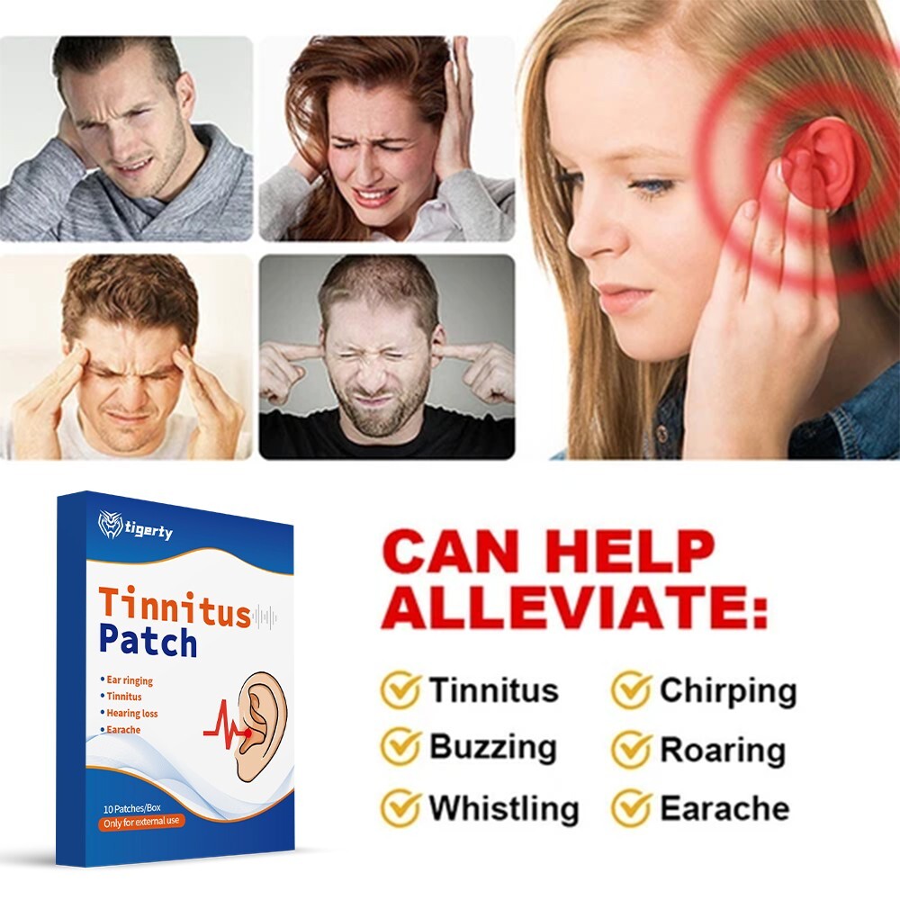 🔥10PC TINNITUS RELIEF PATCH, REDUCE EAR RINGING NOISE FAST! Natural & Effective