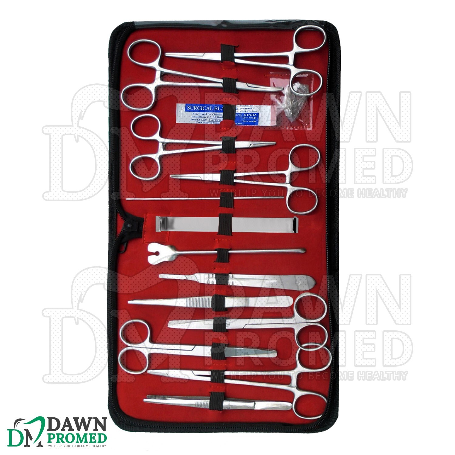 24 Pcs Military Surgical Instruments Kit Emergency First Aid Set With FREE Case