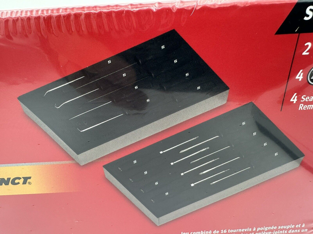 SNAP ON TOOLS USA Soft Handled 16pc Mini Screwdriver Torx Pick Set SGMINI16F B