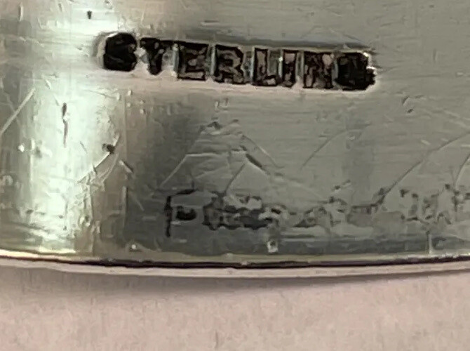 Large Brite Cut Sterling Silver Napkin Ring Name Engraved “HERBERT”