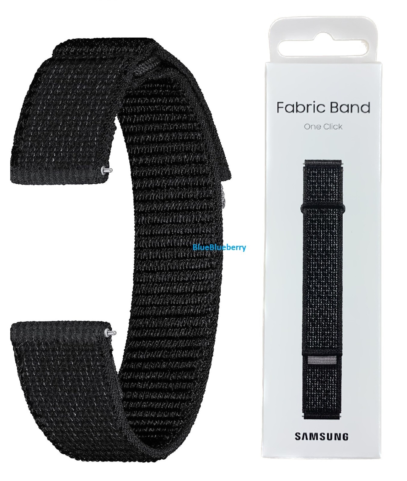 Samsung Original Fabric Band For Galaxy Watch 4, 5 and 6  20mm S/M-M/L Black NEW