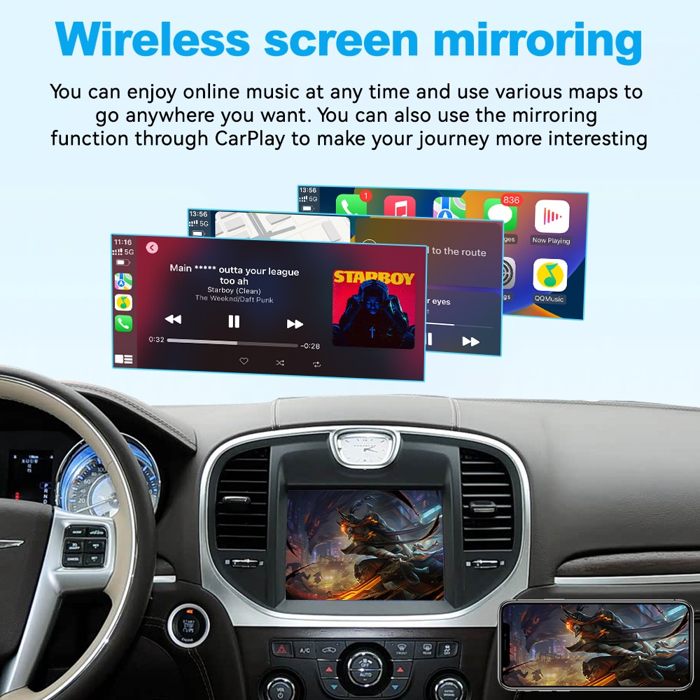 Wireless CarPlay, Android Auto Module Kit For 2012-2014 Chrysler 300