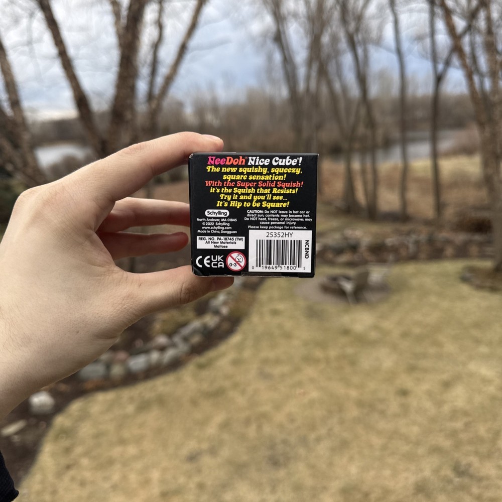 Nee Doh Nice Cube - Super Solid Squish! (Blue) VIRAL