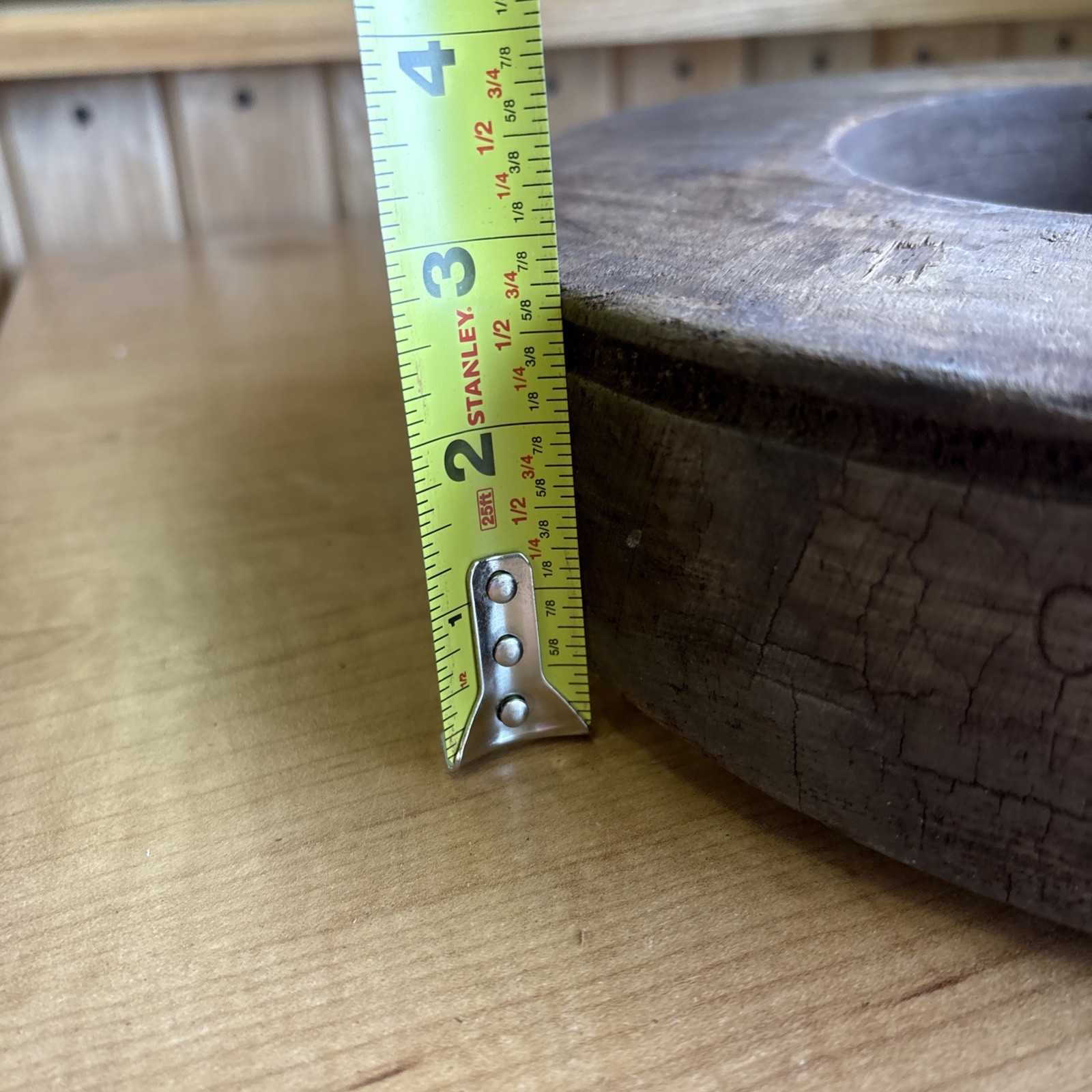 Antique Wooden Block Hat Brim Mold Millinery Form 7 1/8 🔥🔥🔥