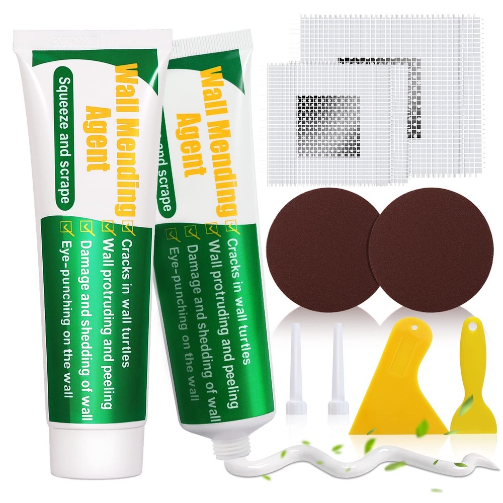 Drywall Repair Kit, 2 Pcs Spackle Wall Patch Kit with Scraper, 2 Pack