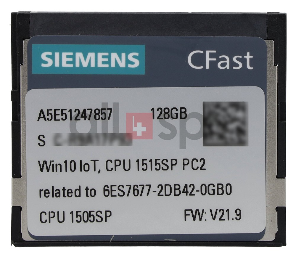 SIMATIC CFAST MEMORY CARD 128GB WIN10IOT CPU 1515SP PC2 - A5E51247857 (USED)