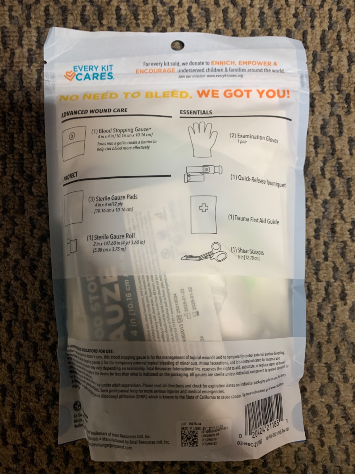 Stop the Bleed Kit Supplies Bleeding Control Pack of 10 pcs W/ Tourniquet New