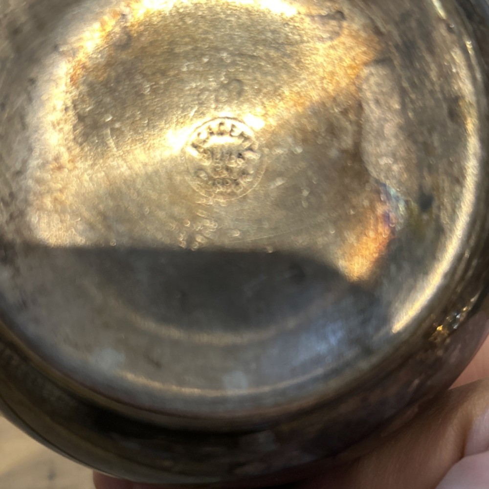 Academy Silverplate on copper Creamer Antique US with Handle