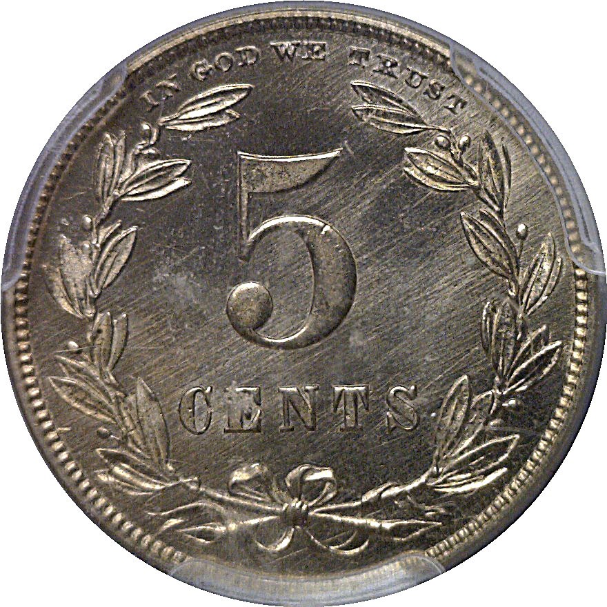 1867 Pattern Nickel Judd-566 PCGS PR-65+ CAC
