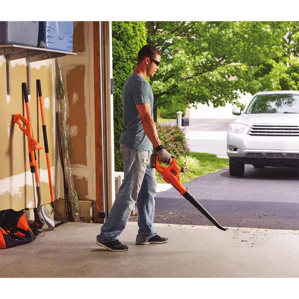 20V MAX Cordless Battery Powered String Trimmer & Leaf Blower Combo Kit with (1)